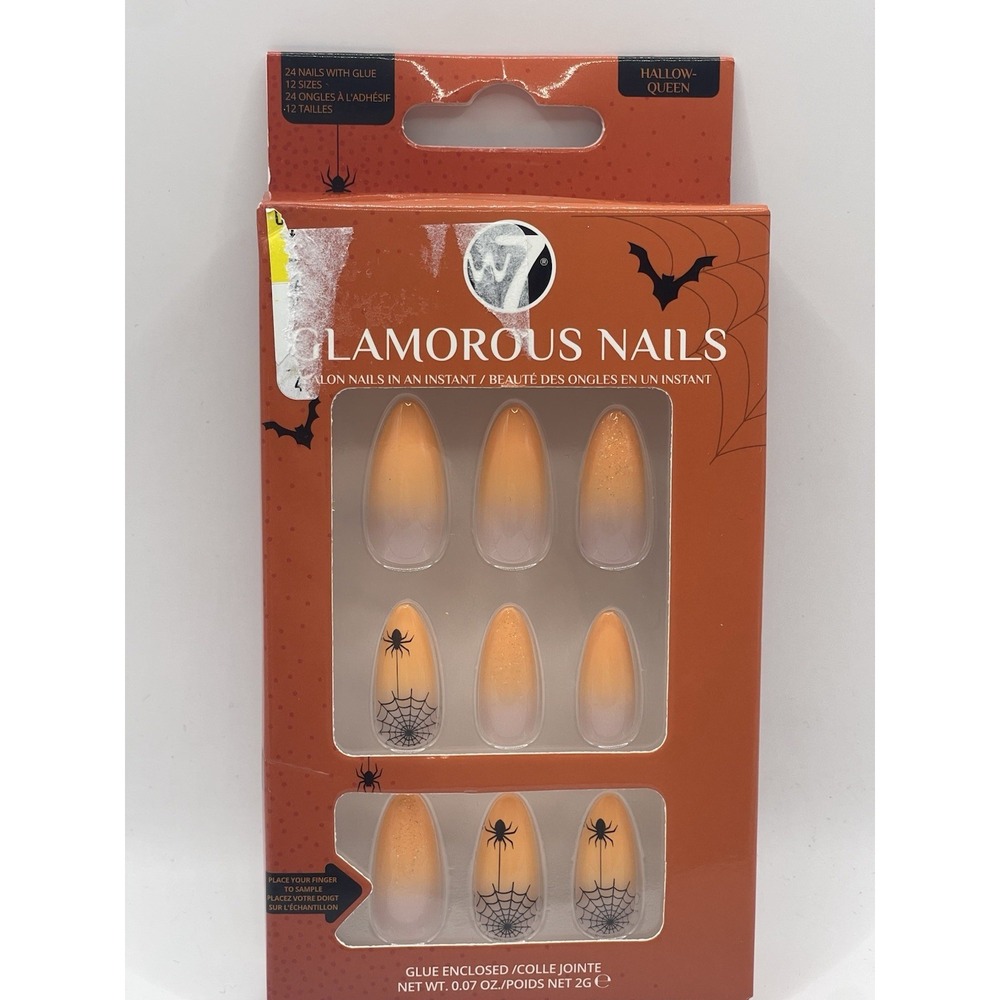 DESIGN NAILS - HALLOWEEN LIMITED ED. - 24 GLOW IN THE DARK GLUE-ON NAILS